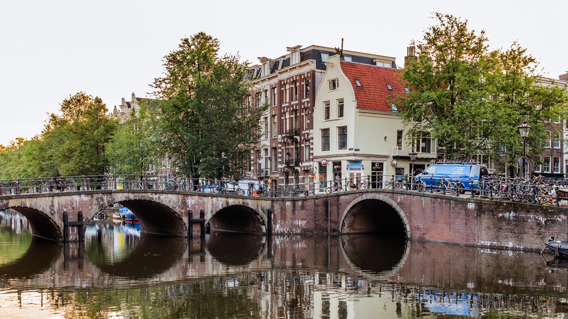 Amsterdam canal bridge Amsterdam Netherlands