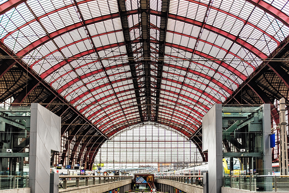 Antwerp train platform Antwerp Belgium