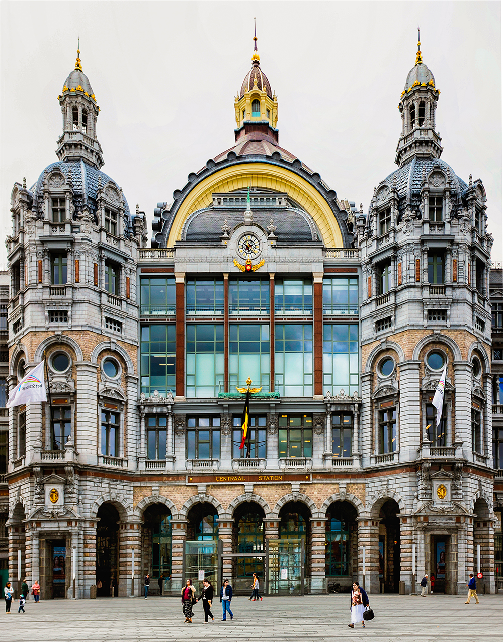 Antwerp train station exterior Antwerp Belgium