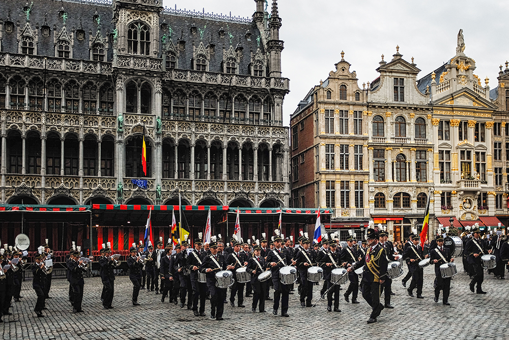 Brussels Grand Place bands Brussels Belgium