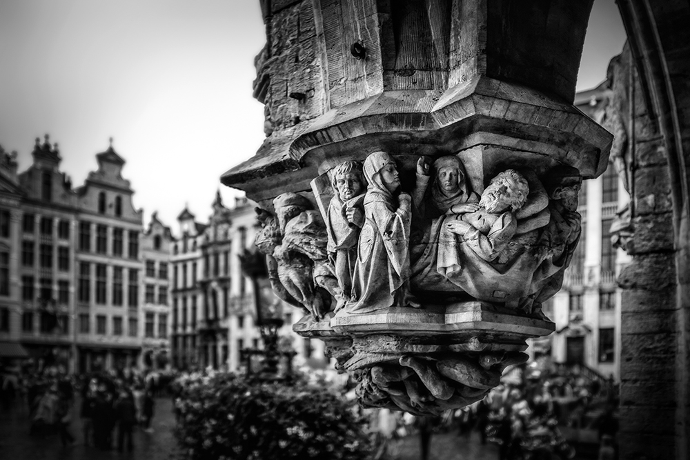 Brussels Grand Place detail Brussels Belgium