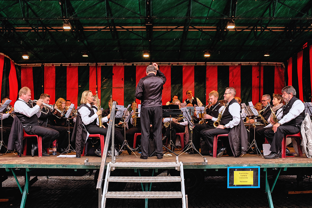 Brussels Grand Place orchestra platform Brussels Belgium