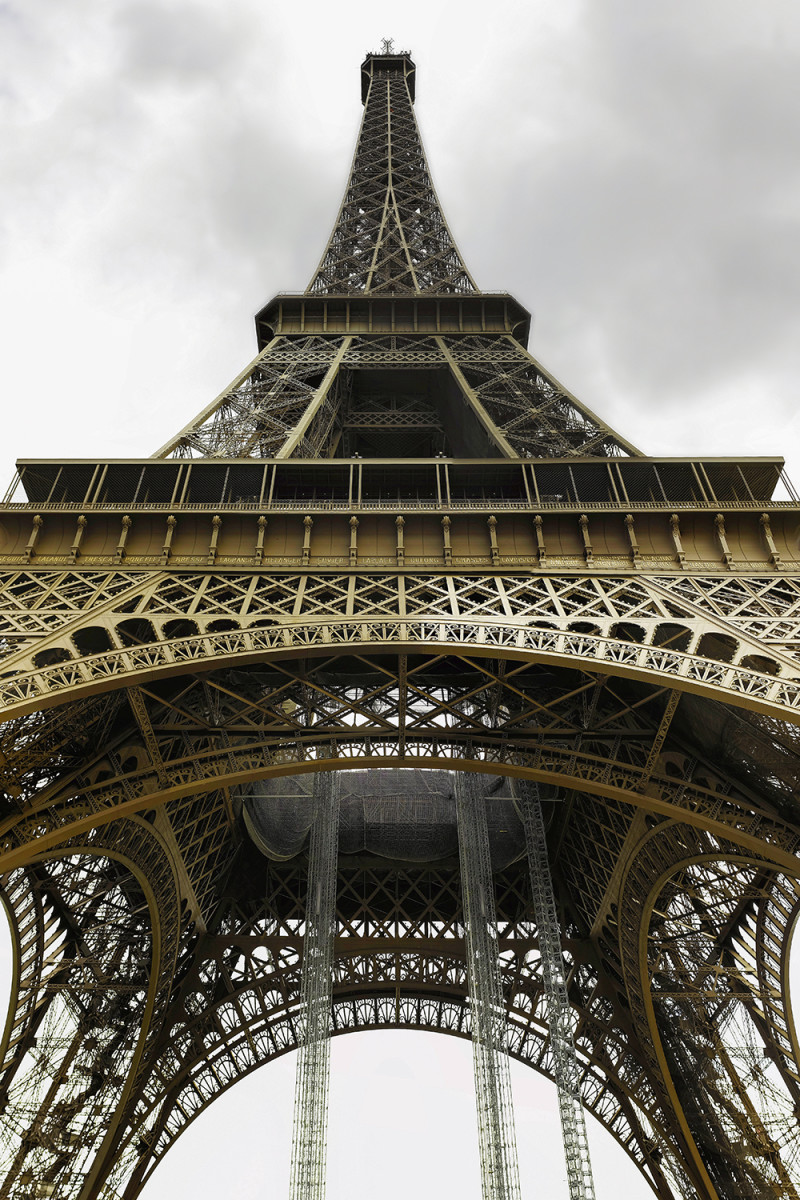 Eiffel Tower upward Paris France