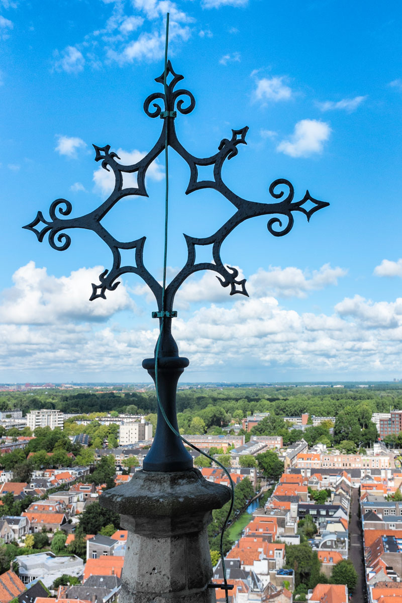New-Church tower cross Delft Netherlands