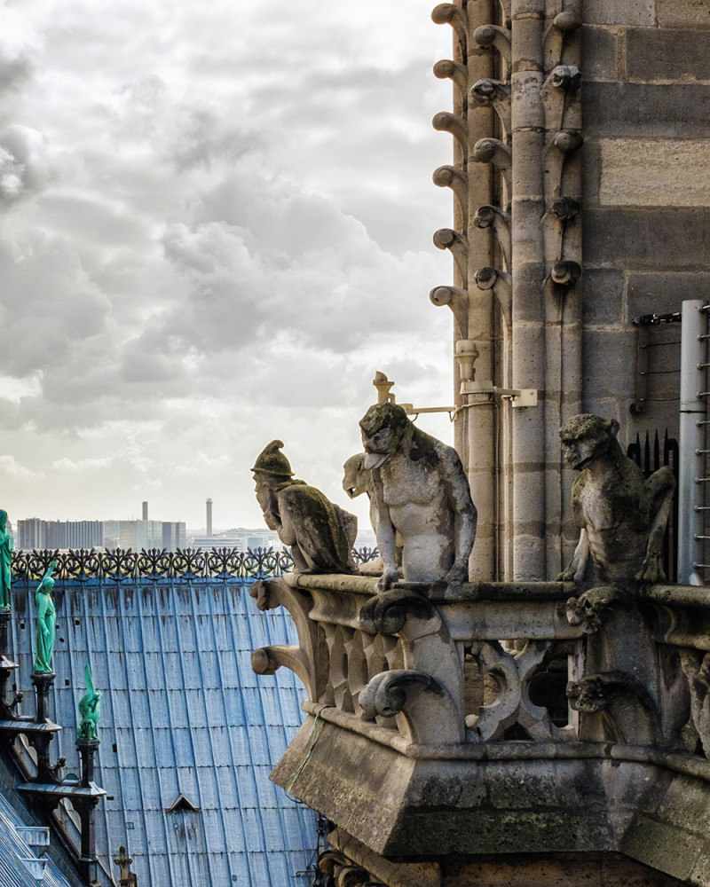 Paris Chimeras balcony Paris France