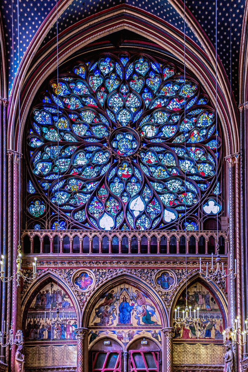 Paris Saint Chapelle rose window Paris France