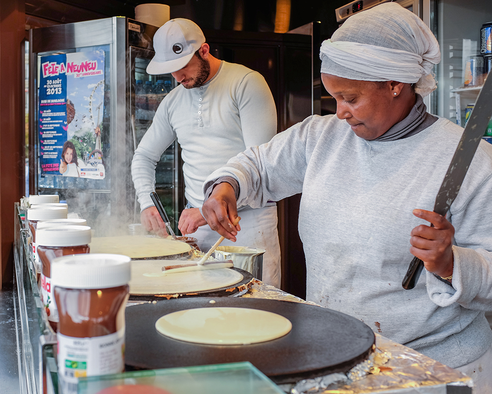 Paris crepes steam Paris France