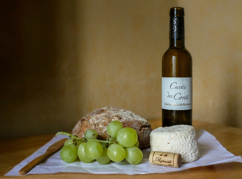 Paris hotel room wine cheese bread Paris France