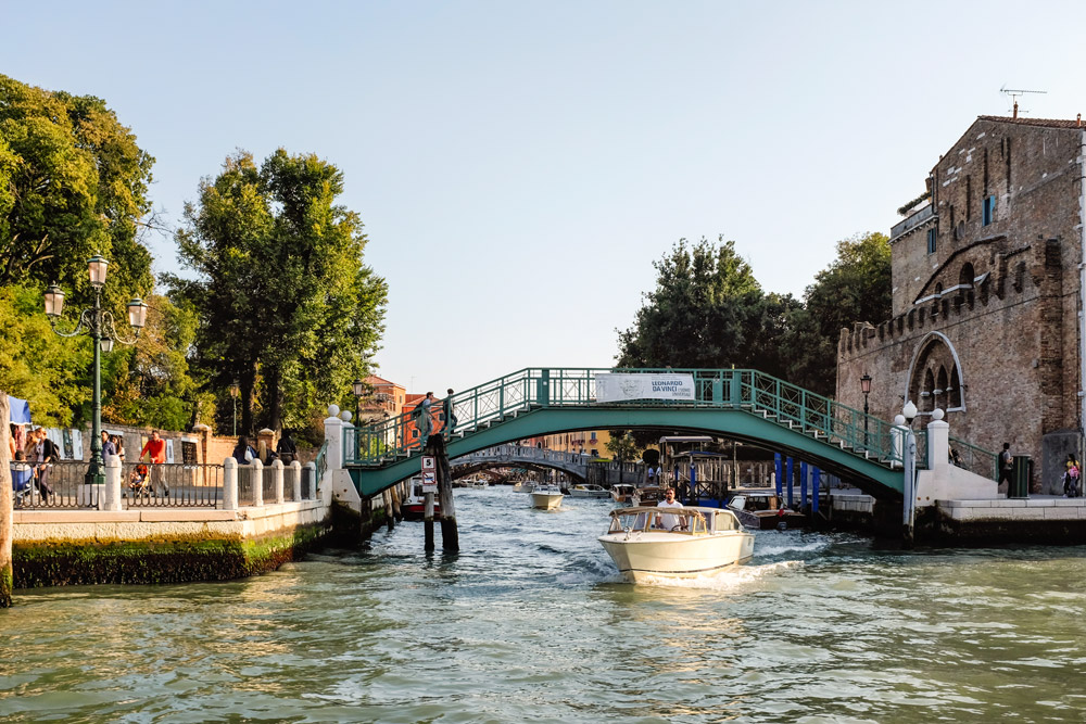 Canal bridges Venice Italy