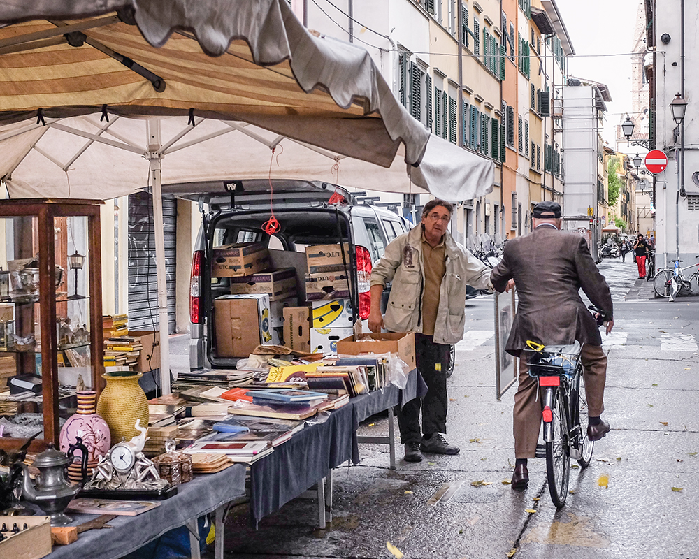 Flea Market Vendor Florence Italy