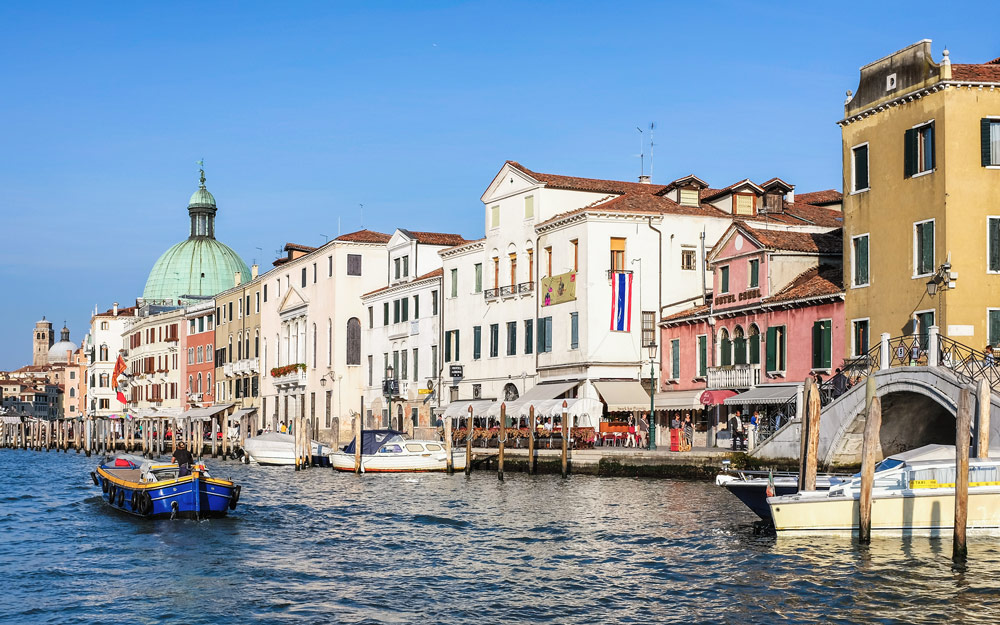 Grand Canal boat Venice Italy