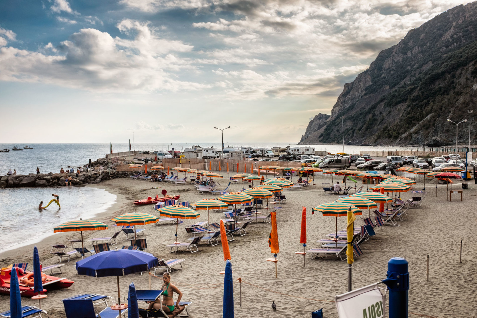 Monterosso beach Cinque Terre Italy