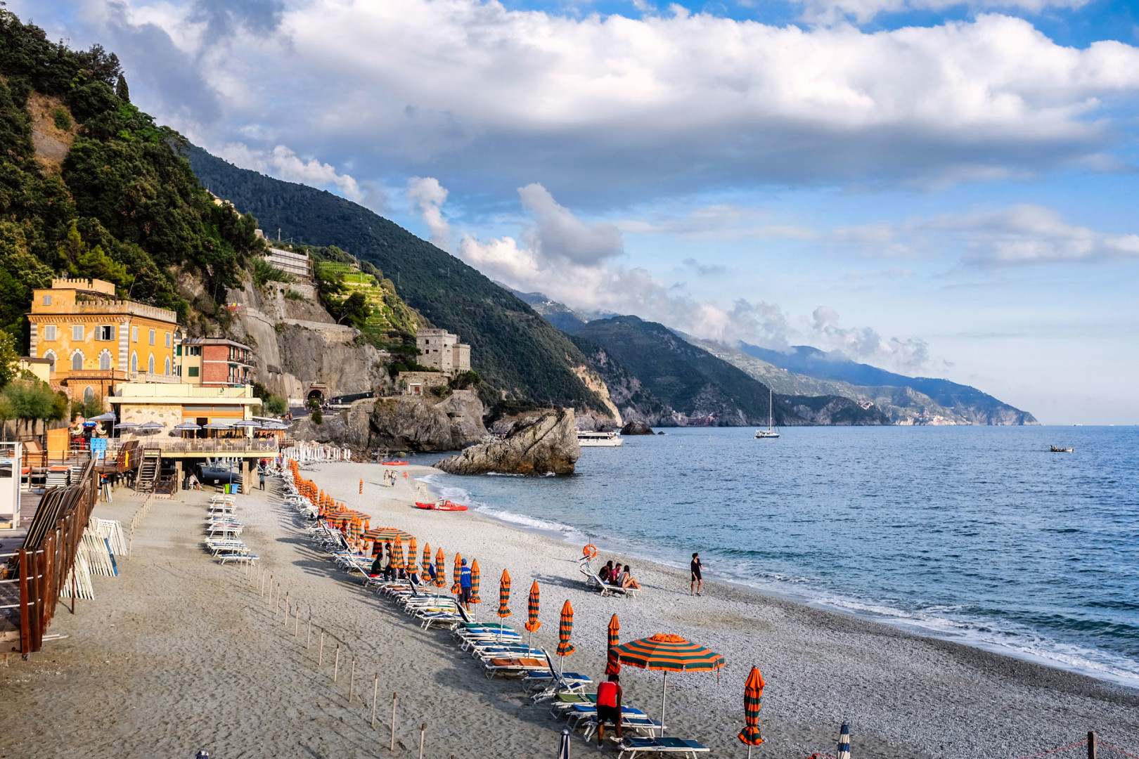 Monterosso beach Cinque Terre Italy