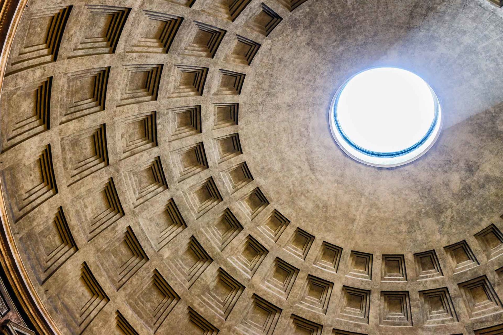 Pantheon domed ceiling Rome Italy