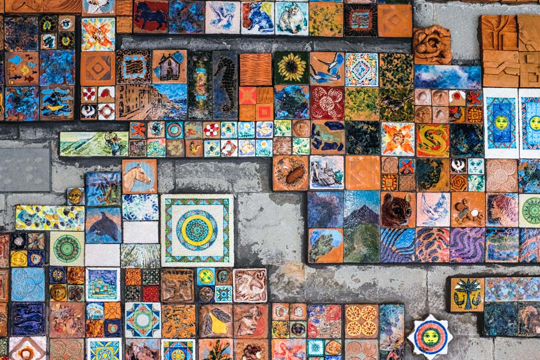 Riomaggiore tiles Cinque Terre Italy