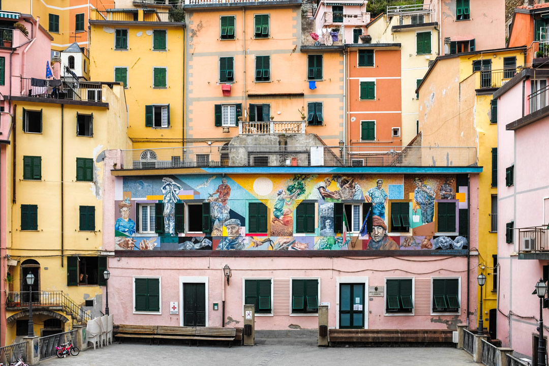 Riomaggiore wall art Cinque Terre Italy