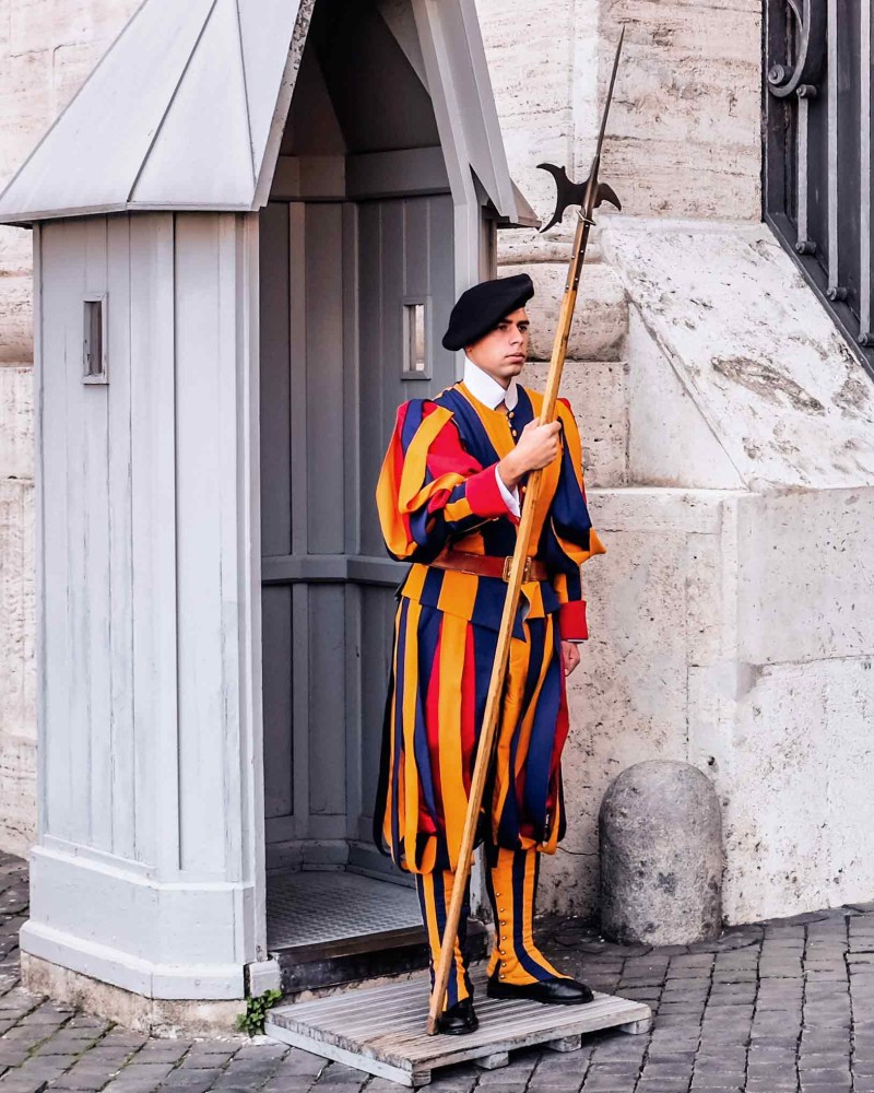 Vatican Swiss Guard sword Vatican City Rome Italy