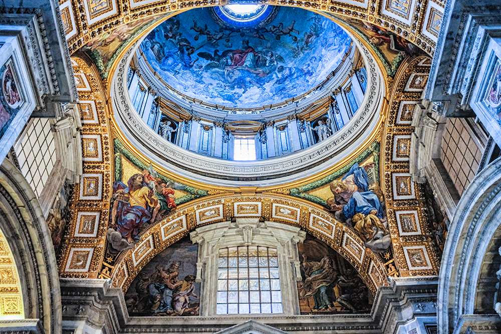 Vatican dome ceiling Vatican City Italy