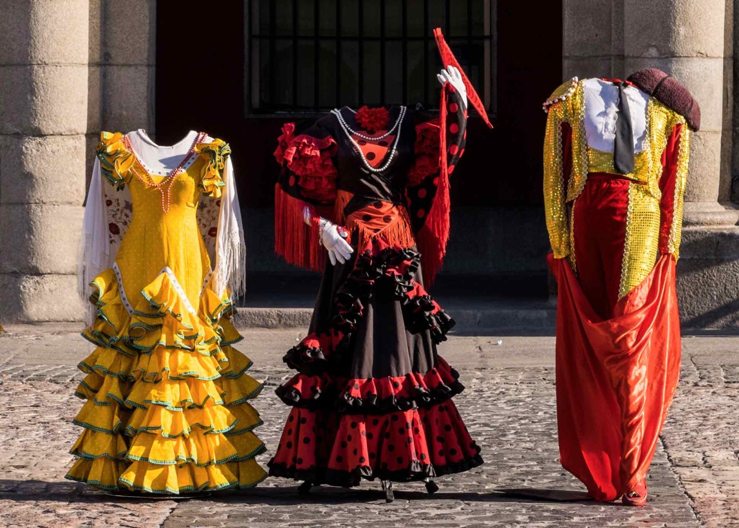 Plaza Mayor costumes Madrid Spain