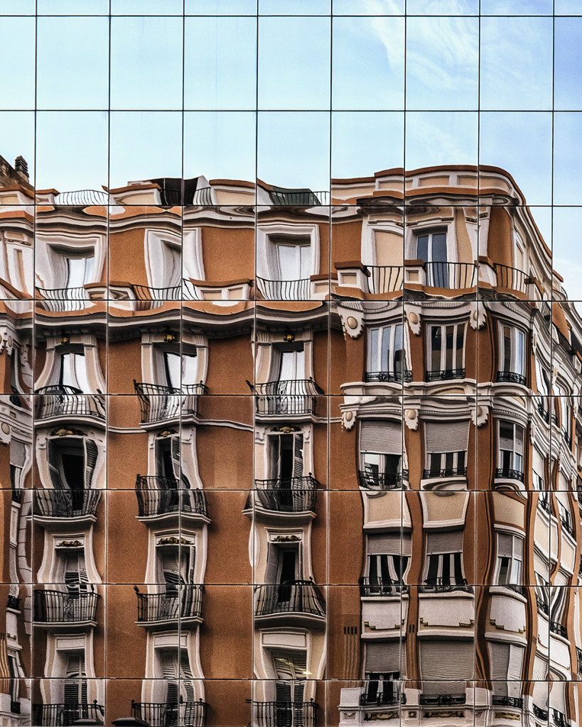 Building reflection Zaragoza Spain