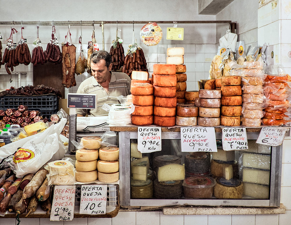 Farmers Market Cheese Trujillo Spain