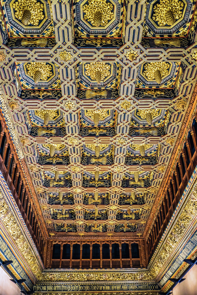 Palace of Aljafería Ceiling Zaragoza Spain