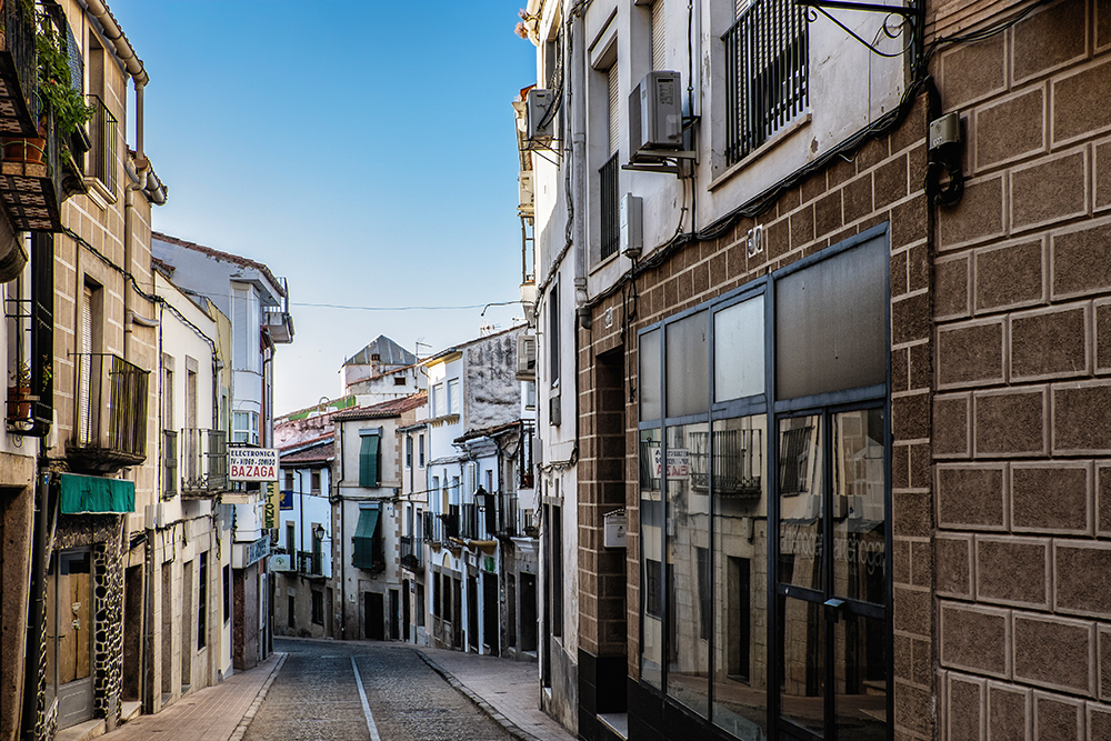 Trujillo main street Spain