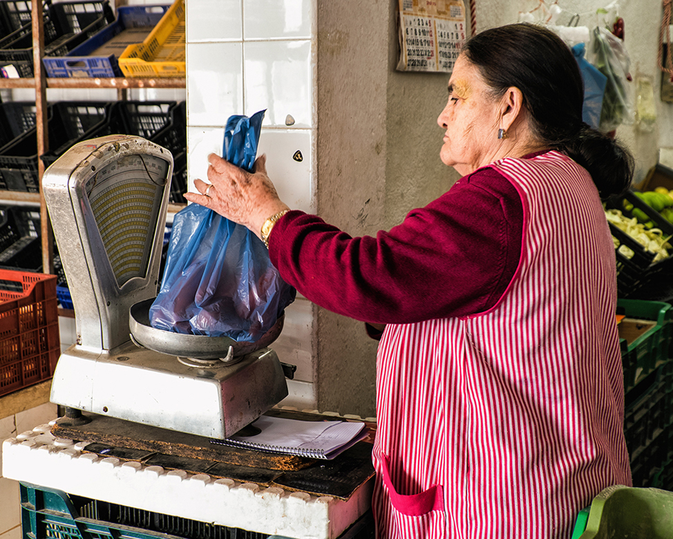 Trujillo farmers market vendor Spain