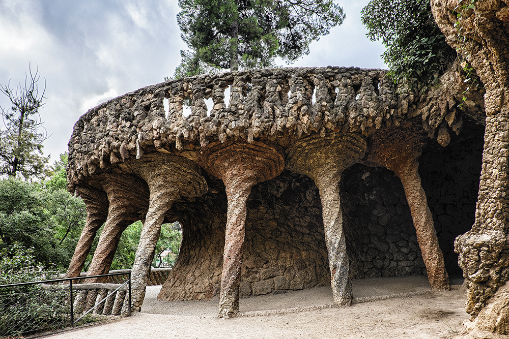 Park Guell Viaduct Barcelona Spain