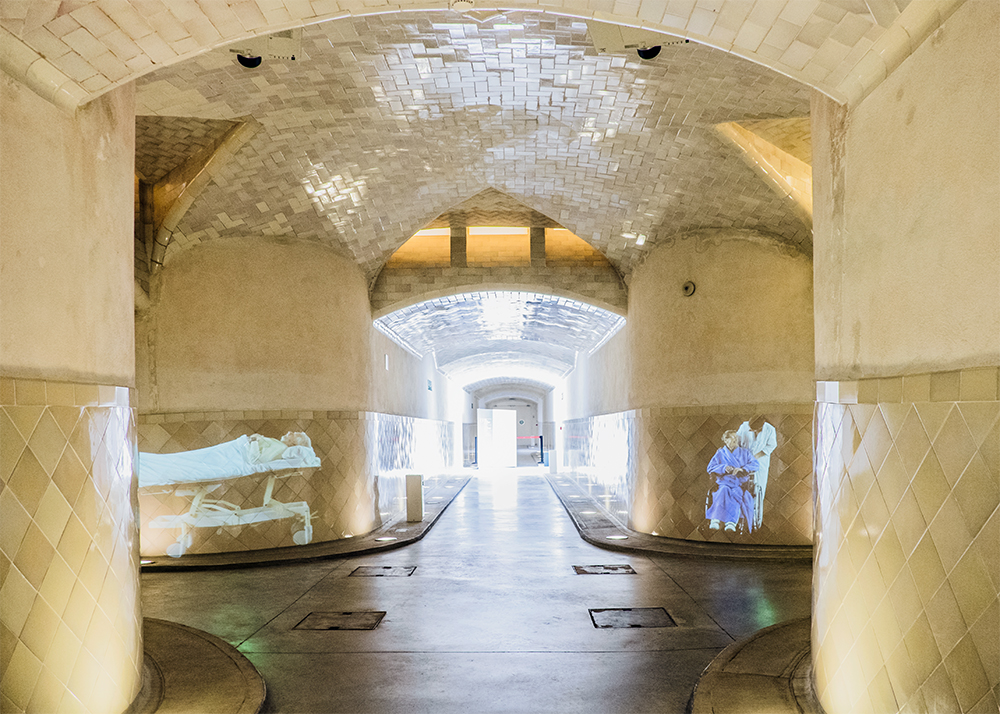Sant Pau corridor holograph Barcelona Spain