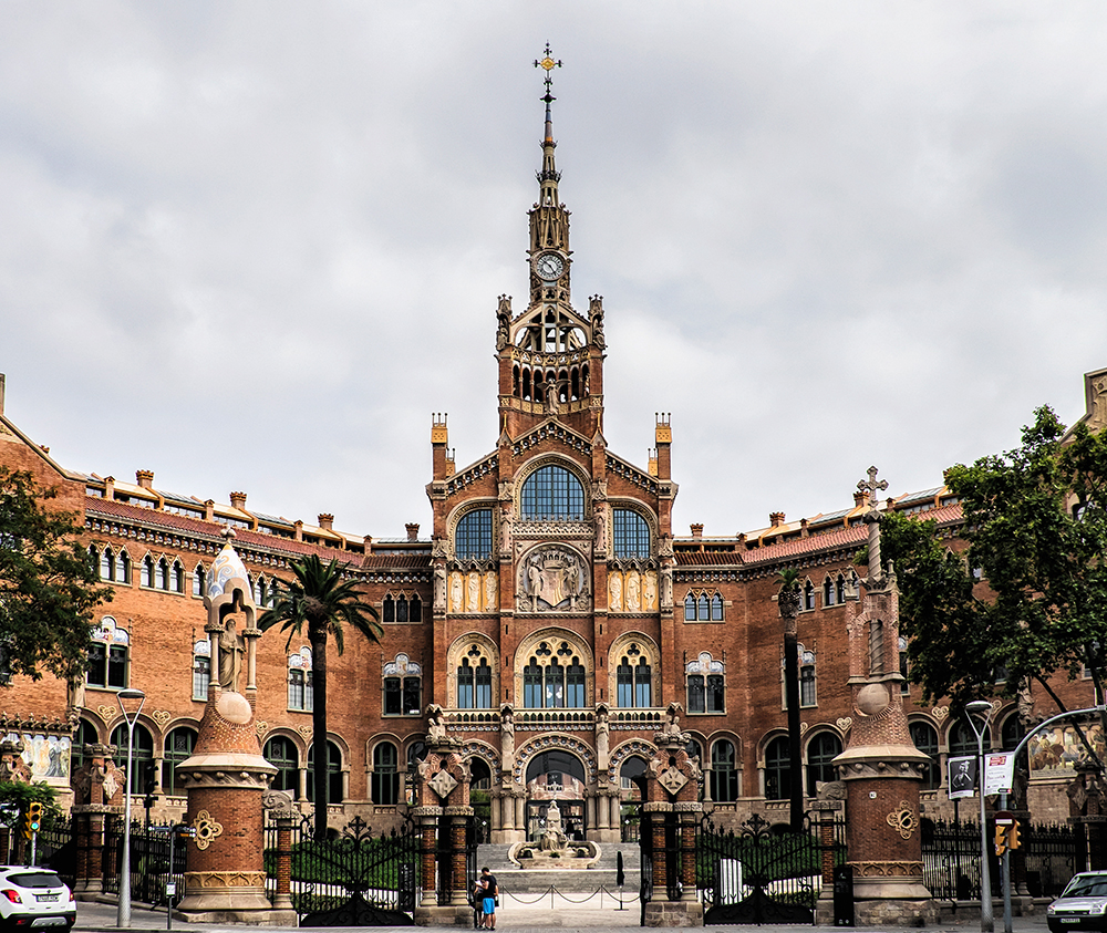 Sant Pau front entrance Barcelona Spain