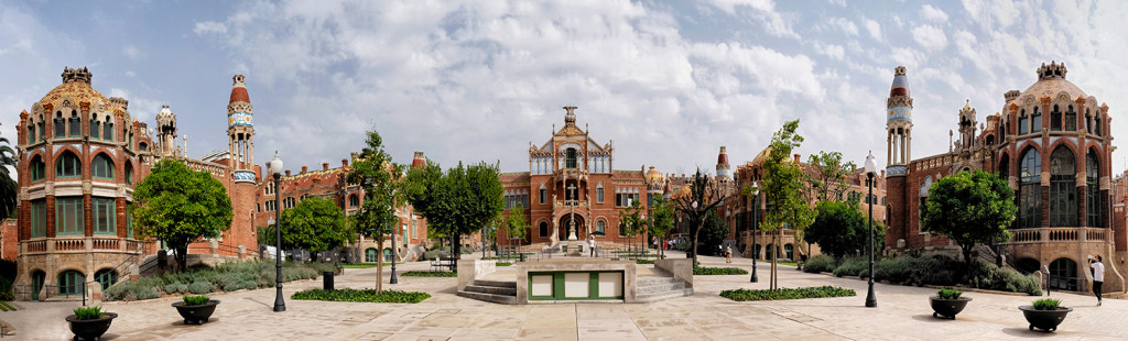 Sant Pau panorama Barcelona Spain