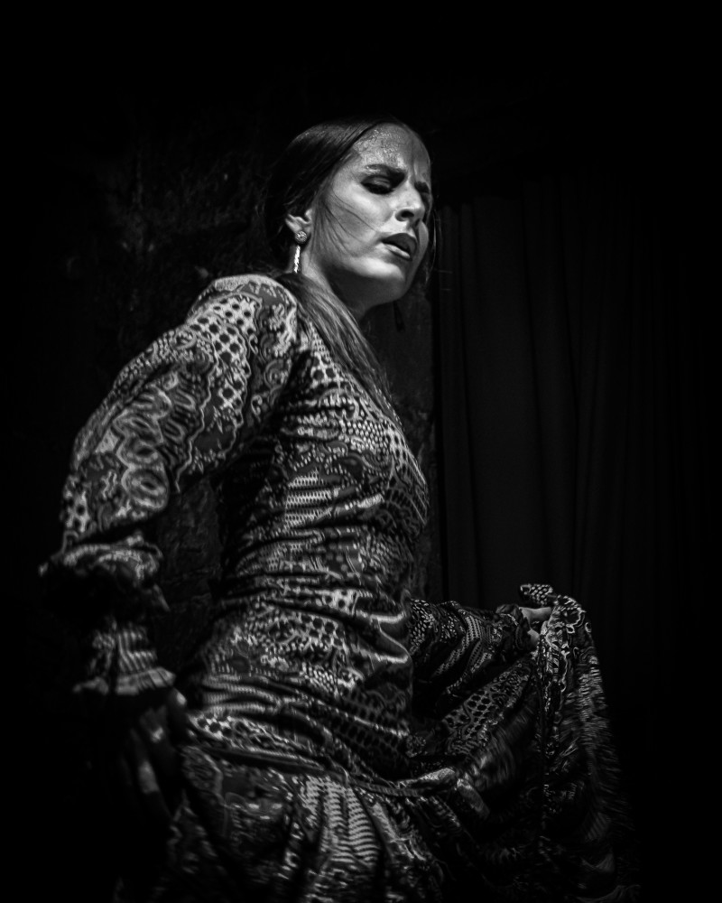 Flamenco female dancer solo Barcelona Spain