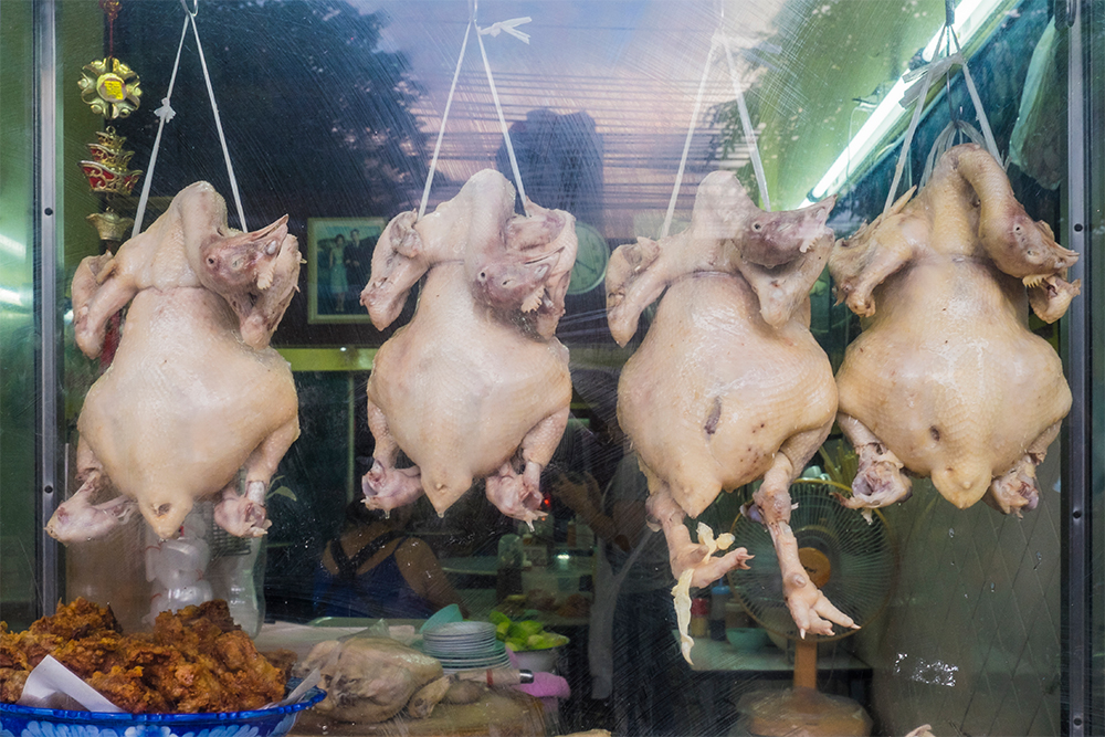 Hanging chickens Bangkok Thailand