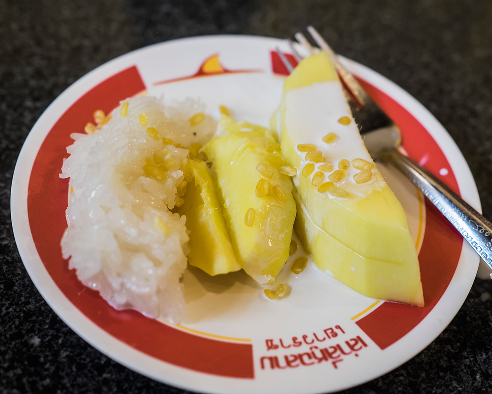 Mango with Sticky Rice and Coconut Milk Bangkok Thailand