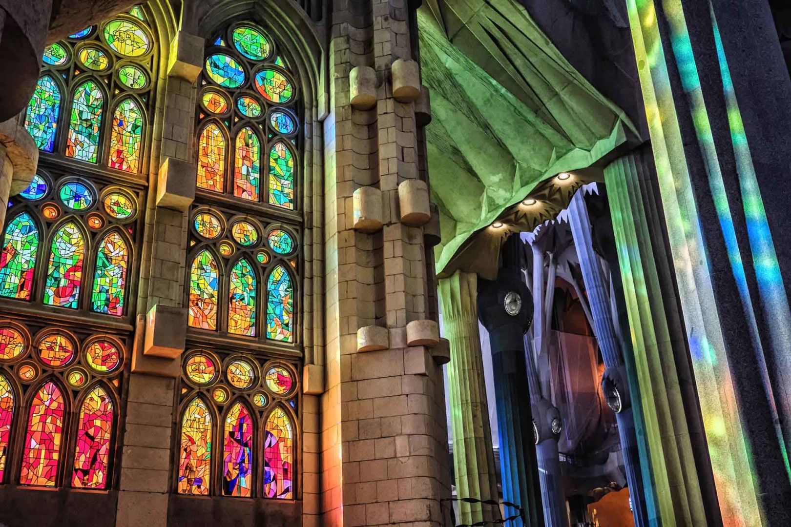 Sagrada Familia stained glass windows Barcelona Spain