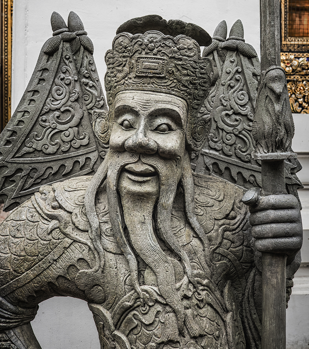 Wat Pho Chinese guard Bangkok Thailand