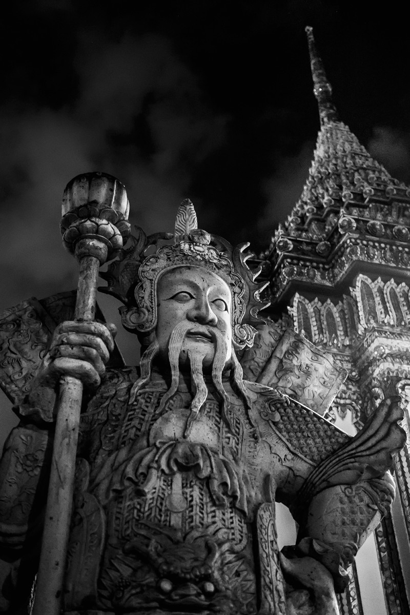 Wat Pho Chinese warrior Bangkok Thailand