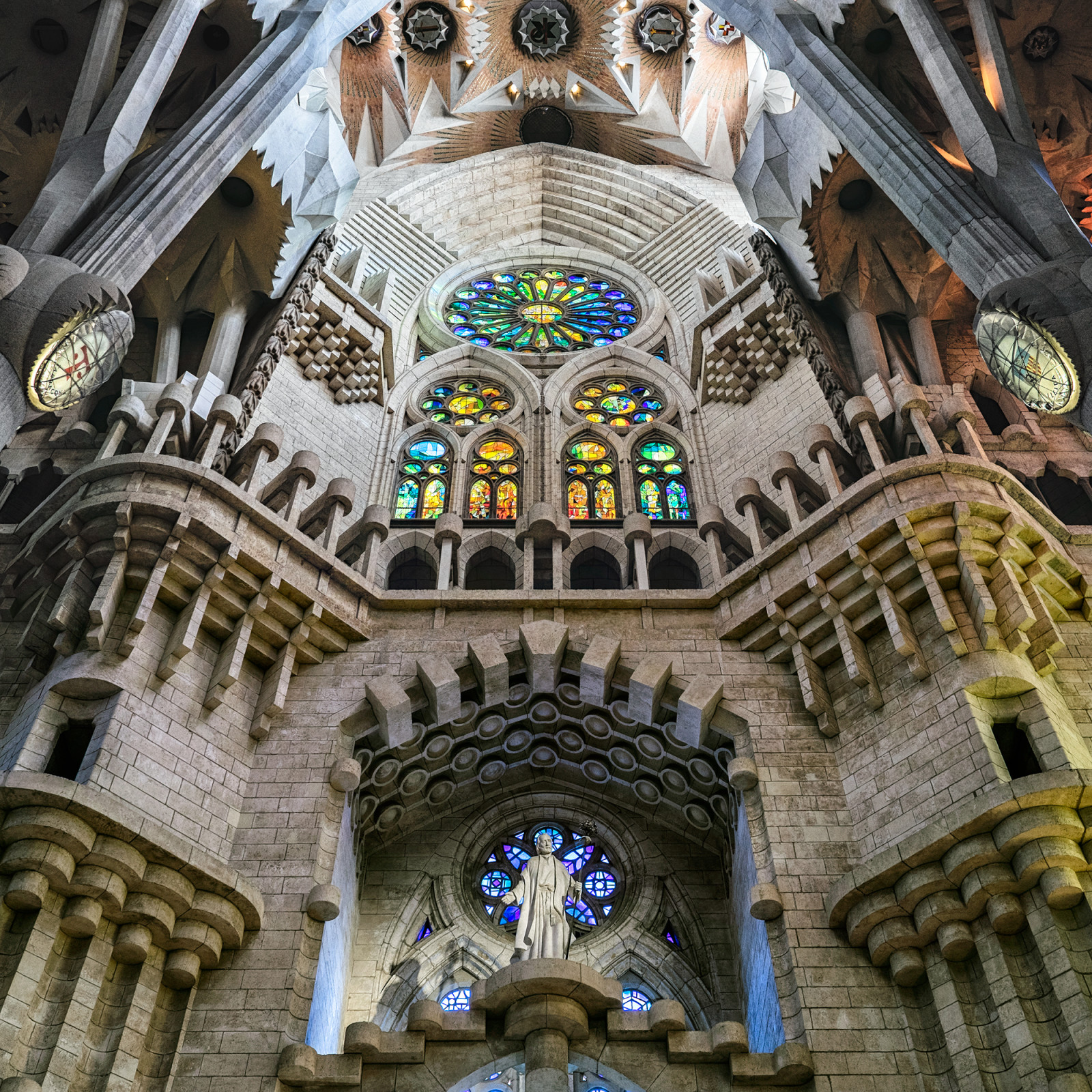 Sagrada Familia wall panorama Barcelona Spain